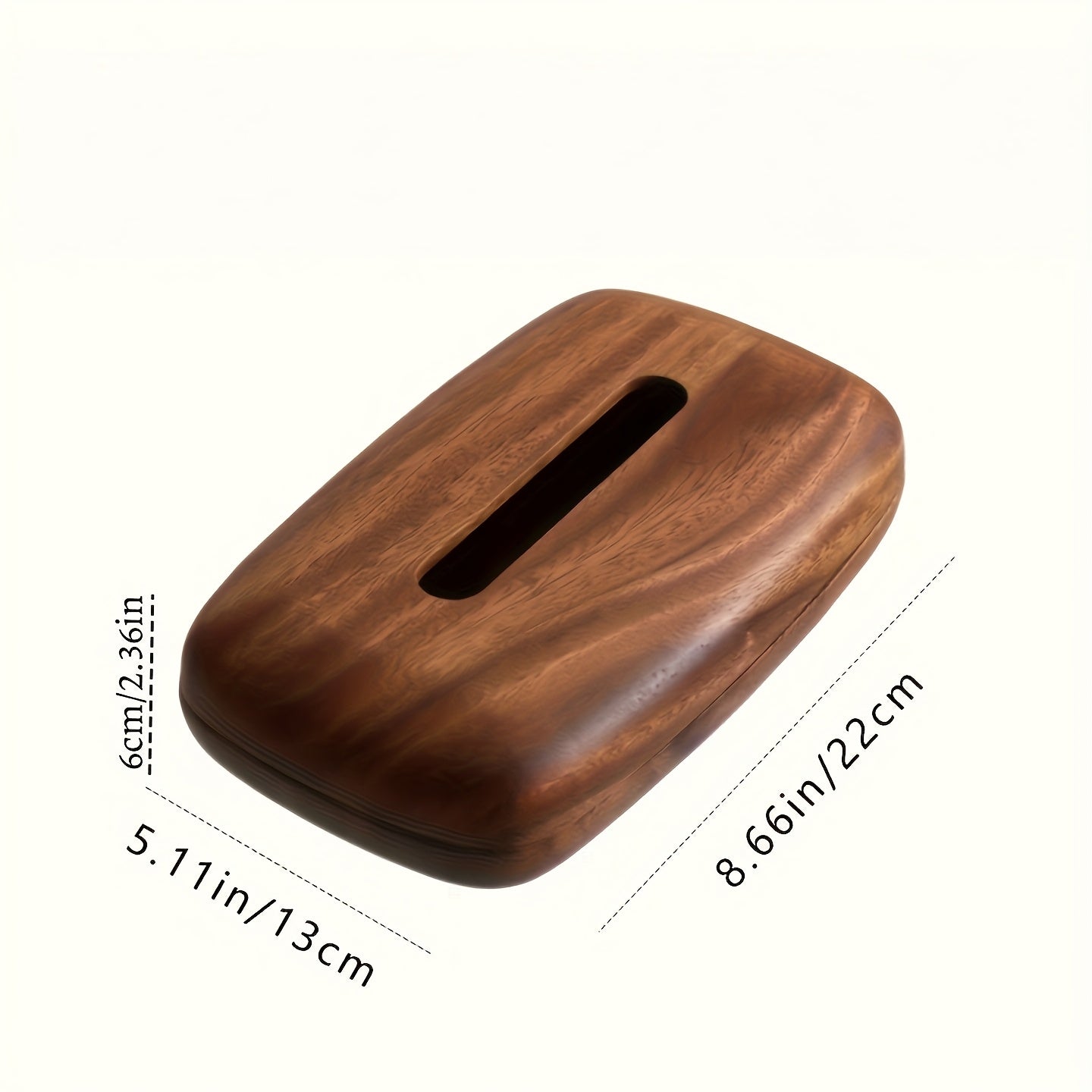 LEAN™ウォールナット材ティッシュボックス(22.0/13.0 cm)